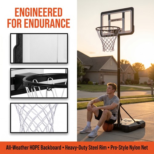 Portable 10ft basketball - 7.5-10ft,