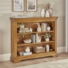 Wide Low Bookcase French Louis