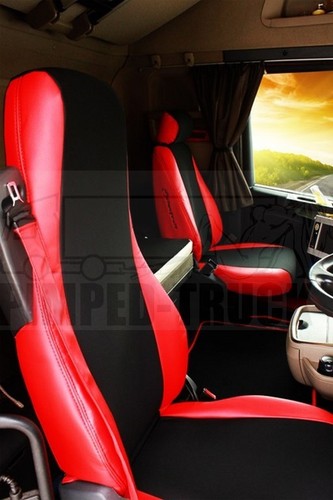 Truck seat covers red - covers, scania