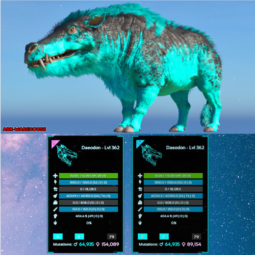 Top stat daeodon pair - stat, 254