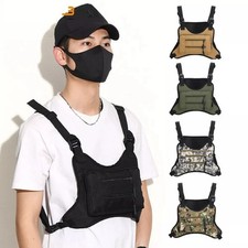 Tactical Chest Rig Harness, Oxford Fabric Utility Pack Vest Bag Airsoft Hiking