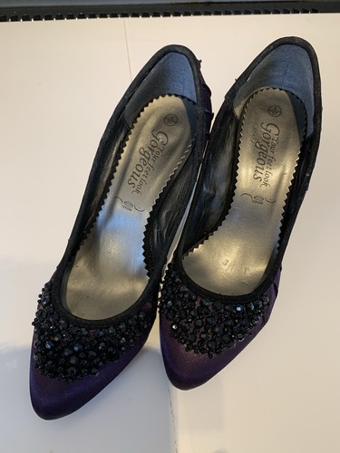 Purple satin beaded new look - purple,