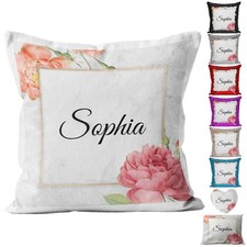 Personalised Floral Cushion