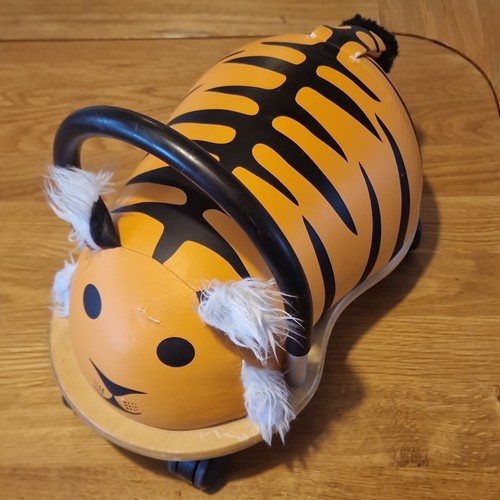 Tiger ride toy wooden - tiger, on
