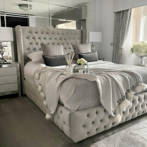 Winged bed frame - frame, chesterfield