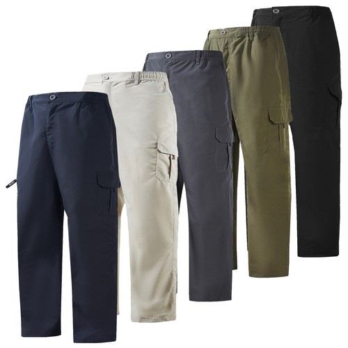 Mens elasticated cargo combat - elasticated,