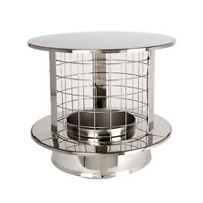 Twin Wall Rain Cap with BirdGuard Cowl Stainless Steel Stove Flue Pipe Insulated