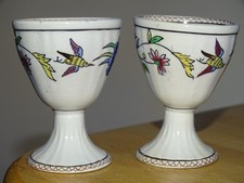 SARREGUEMINES 2 ANTIQUE EARTHENWARE CUP CUPS MODEL ROUEN 1920