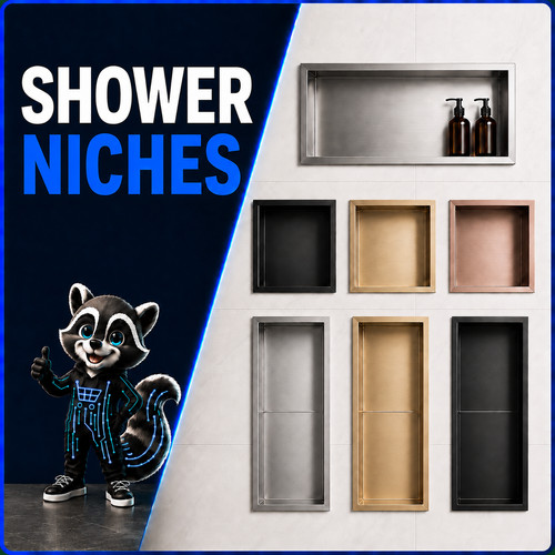 Shower wall niche inset - shower,