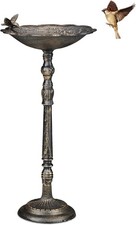 Bronze Cast Iron Bird Bath | 74cm Frost-Proof Garden Water Feature