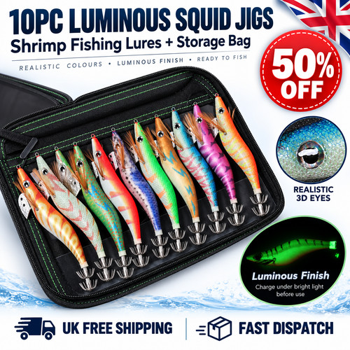 10pc luminous squid - luminous, jig