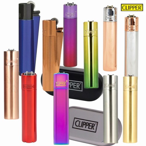 Metal clipper lighters set - metal,