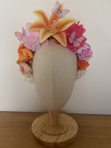 Orange pink lily rose - rose, peony