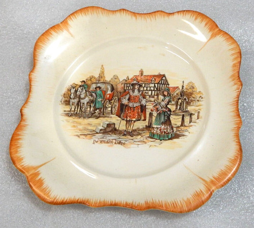 Sandland ware plate - plate, square