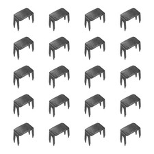 20Pcs Zipper Stoppers, #5 Top