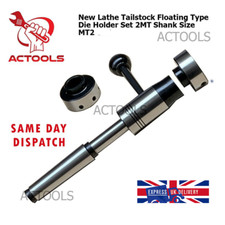 New Lathe Tailstock Floating Type Die Holder Set MT2 Shank Size 2MT UK ACTOOLS
