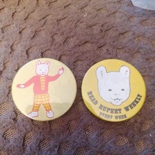 Rupert the Bear - pair of pin