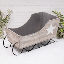 Large Christmas Wooden Sledge