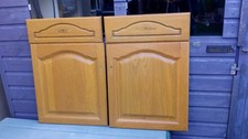 pair solid light oak kitchen
