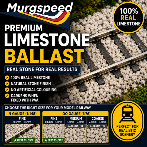 Model railway ballast - railway,