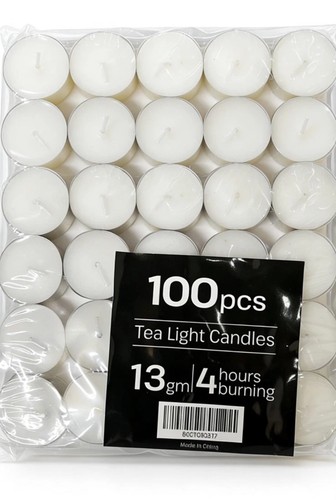 100pcs unscented tealight - 100pcs,