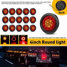 UK 4" Round Red & Amber LED