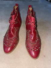 Zara Soft Red Studded Leather