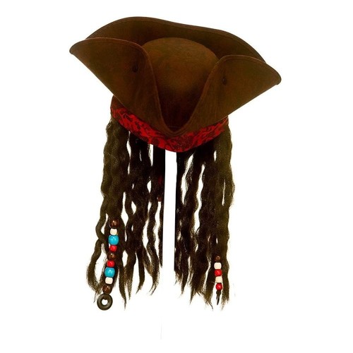 Adult deluxe pirate hat - adult, brown
