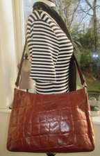 AUTH VINTAGE MULBERRY GLOSSY CHESTNUT BROWN CONGO LEATHER SHOULDER  BAG❤️