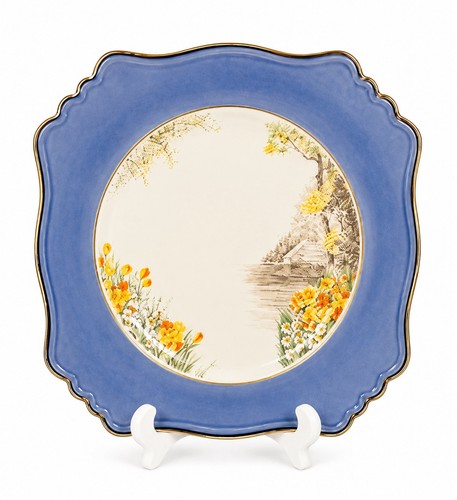 Vintage square plate hand - vintage, 9”