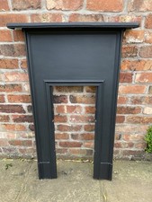 1930’s Antique Restored Art deco FLAT2WALL Cast Iron Fire Place Fireplace #17
