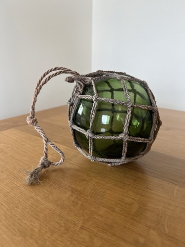 Vintage green hand blown glass - vintage,