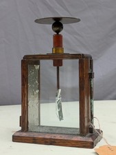 Antique EBERBACH SON CO Electroscope Brass & Oak 1879-1900 Scientific Instrument