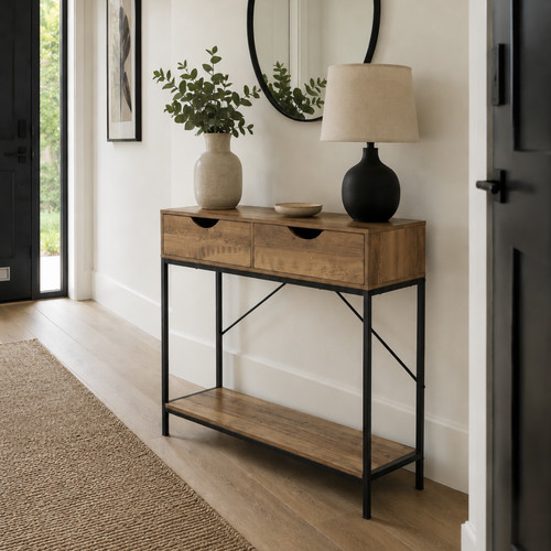 Drawer console table black - console,