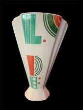 Art Deco Geometric Fan Vase