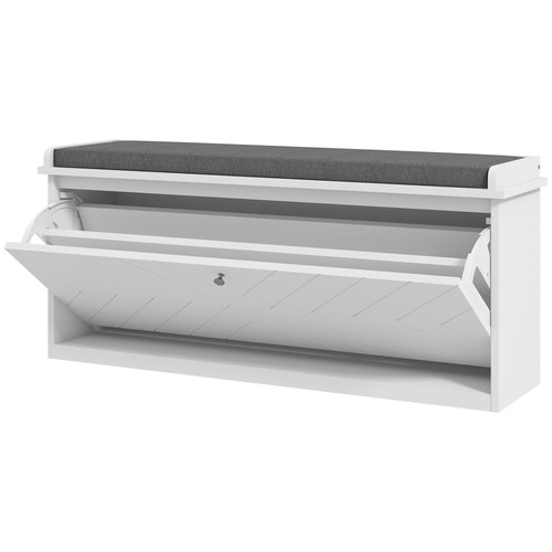 Homcom shoe bench with flip - shoe,