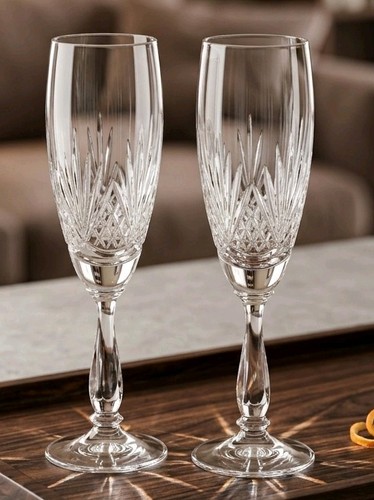 Pair royal albert crystal - albert,