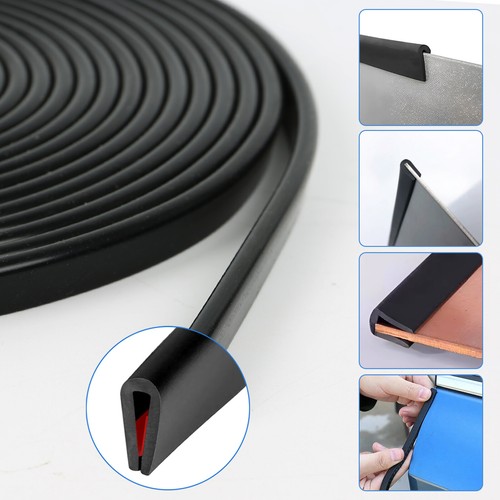 Black rubber channel edging - black,