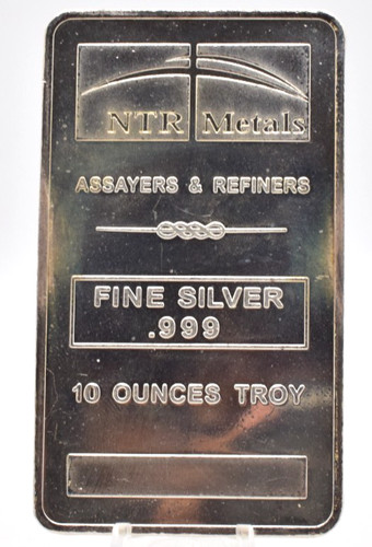 10oz 999 silver bar ntr - silver,