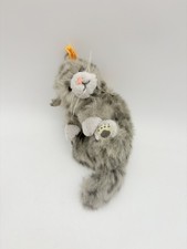 Steiff Cat Vintage Plush Gray