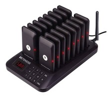 Retekess TD157 Restaurant Pager Calling Queuing System 16 Buzzer, Brand New
