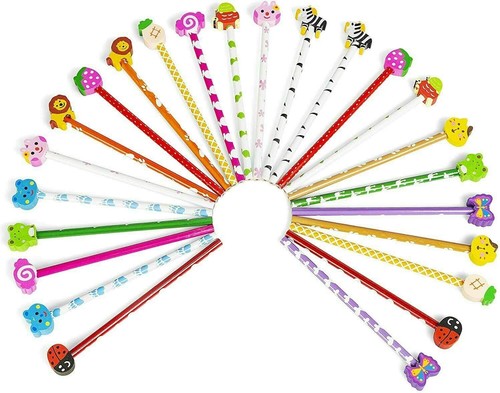 Pencils eraser toppers kids - 24,