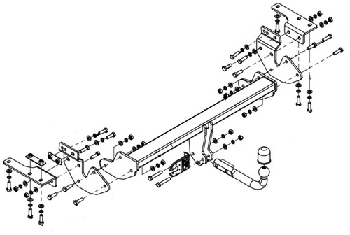 Swan neck tow - neck, for