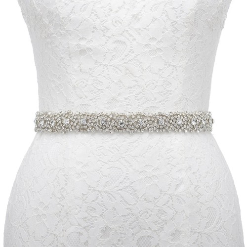 Handmade crystal bridal sash - handmade,