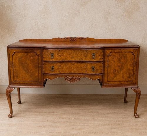 Burr walnut queen anne - burr,