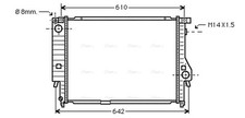 AVA Coolant Radiator BW2144