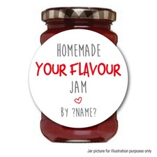 PERSONALISED JAM POT LID JAR LABEL STICKER HOME MADE PRESERVES CHUTNEY 176