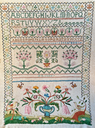 Antique american silk cross - silk,