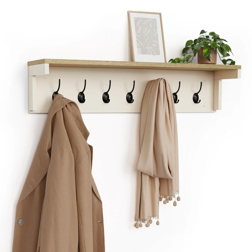 Coat hooks wall mounted cream - hooks,