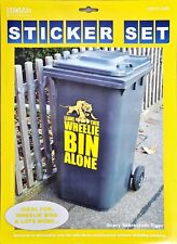 2 xSet Decorative Wheelie Bin Stickers Outdoor Numbers  SCARY SABRETOOTH TIGER
